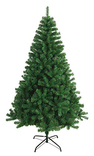 Solauga Árbol de Navidad Artificial Extra Relleno Abeto de Hoja Espumillón 150-240cm Arboles C/Soporte Metálico (Verde Oscuro, 240cm 1438Tips)