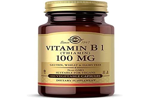 Solgar Vitamina B1 (Tiamina) 100mg Cápsulas Vegetales, 100 Unidad