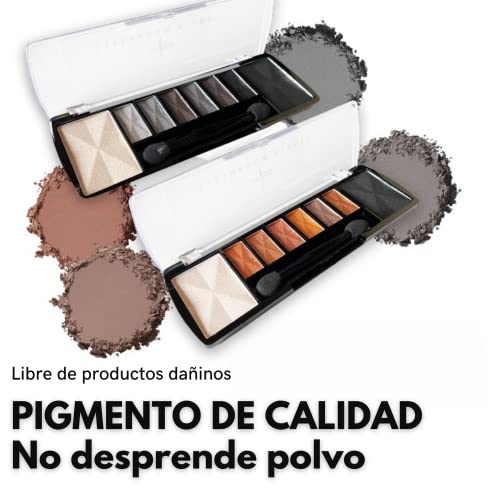 SOMBRA DE OJOS Profesionales | Paleta Maquillaje Mujer PACK 2 | Set Completo con Variedad de Colores Fríos y Cálidos | Paleta Profesional para Sombra de Ojos | Maquillaje para Mujeres y Niñas