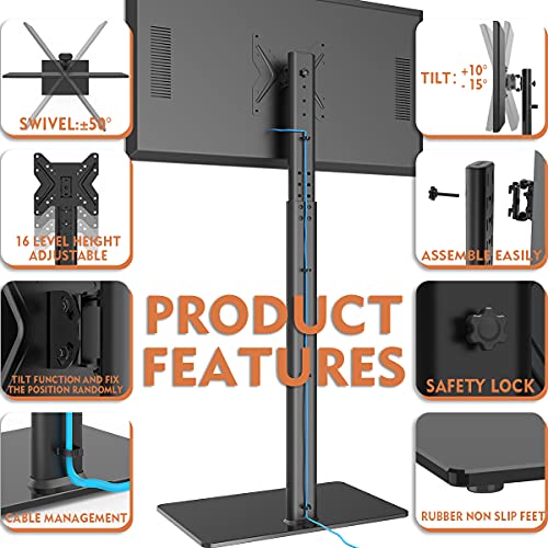 Soporte TV con Giratorio y Altura Ajustable para TV de Plasma/LCD de 19-42 Pulgadas