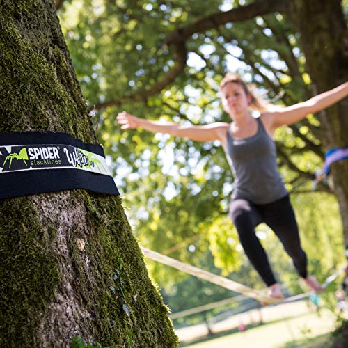 SPIDER SLACKLINE LTSAX - Slackline Protección para de árboles - Protector de árboles para Aflojar con Cierre de Velcro - Longitud 200 cm