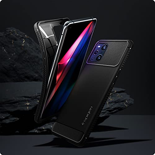 Spigen Funda Rugged Armor Compatible con OPPO Find X3 Pro - Negro Mate