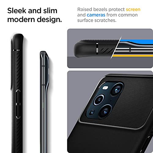 Spigen Funda Rugged Armor Compatible con OPPO Find X3 Pro - Negro Mate