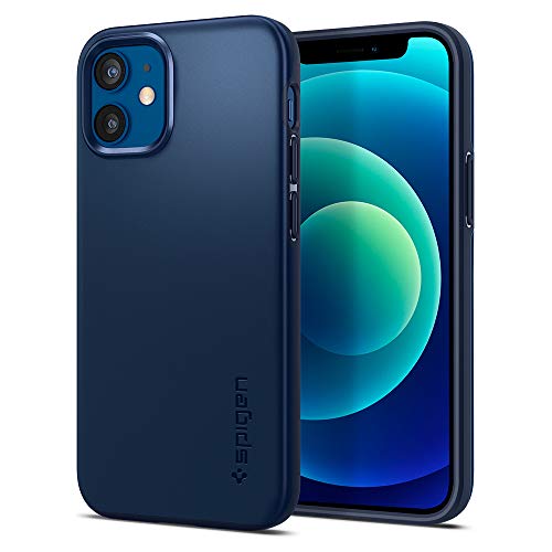 Spigen Funda Thin Fit Compatible con iPhone 12 Mini - Azul Marino