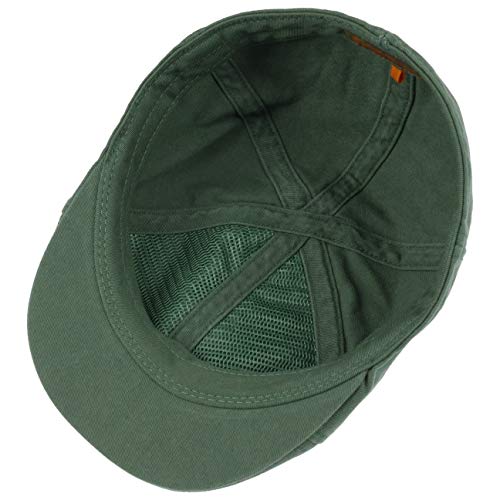 Stetson Gorra Texas Cotton con protección UV 40+ - Gorra Plana de algodón - Gorra Unicolor Primavera/Verano Verde M (56-57 cm)