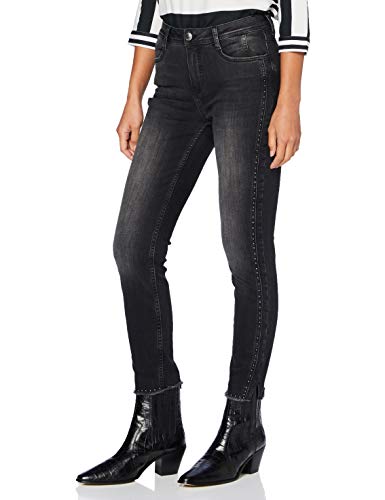 Street One 373361 Denim Style York Slim Fit High Waist Jeans, Authentic Black Wash (Negro), 34W x 28L para Mujer