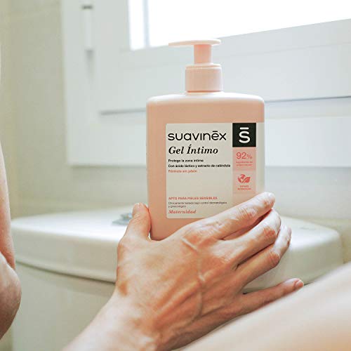 Suavinex – Gel íntimo para embarazo y postparto. Fórmula sin Jabón. Ph entre 4.5 y 0.5. 92% Ingredientes de Origen Natural, 500ml