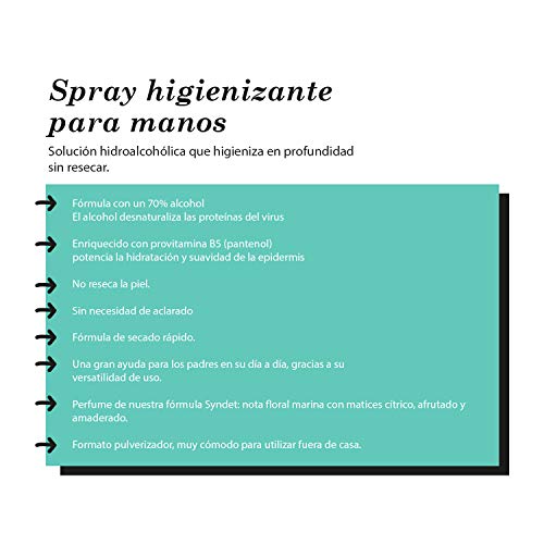 Suavinex, Spray Higienizante Para Manos Niños y Familia. Solución hidroalcohólica. 70% Alcohol. Sin aclarado, 100ml