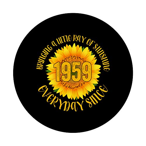 Sunflower 1959 61 años de edad para mujer regalos de 61 cumpleaños PopSockets PopGrip Intercambiable