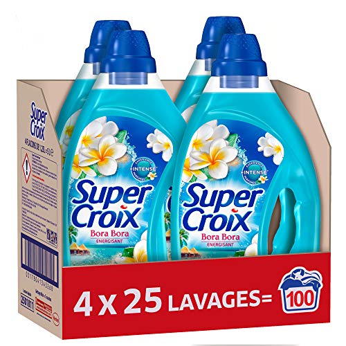 Super Croix Bora Bora - Lessive Liquide - Fleur de Monoï - 100 Lavages (4 x 1.25L)