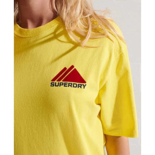 Superdry Mountain Sport tee T-Shirt, Citrus Zest, L para Mujer