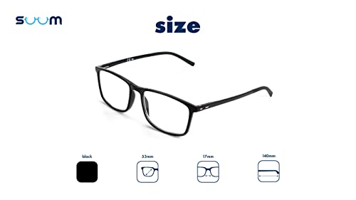 SUUM - Gafas Presbicia Hombre y Mujer | Gafas de Lectura, Gafas Lectura Anti Luz Azul, bloquean la luz de Pantallas y Dispositivos Móviles - +3.00 Dioptrías - Pack de 2 - Azul y Rojo