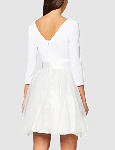 Swing Vestido para Mujer, Blanco (Creme/silbergrau 9416), 38