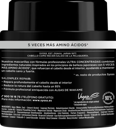 Syoss Mascarilla Intensiva 4 en 1 Salon Plex para cabello dañado 500ml