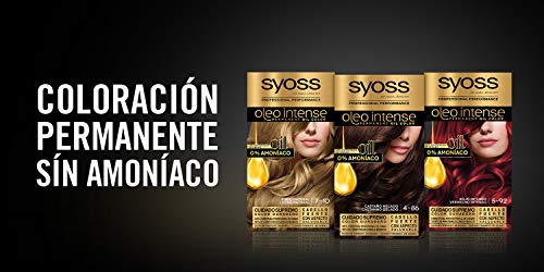 Syoss Oleo Intense - Tono 4-86 Castaño Helado – Coloración permanente sin amoníaco – Resultados de peluquería – Cobertura profesional de canas