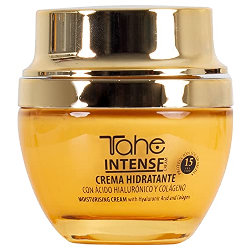 Tahe Intense Crema Facial Hidratante con Colágeno y Ácido Hialurónico, FPS 15, 50 ml