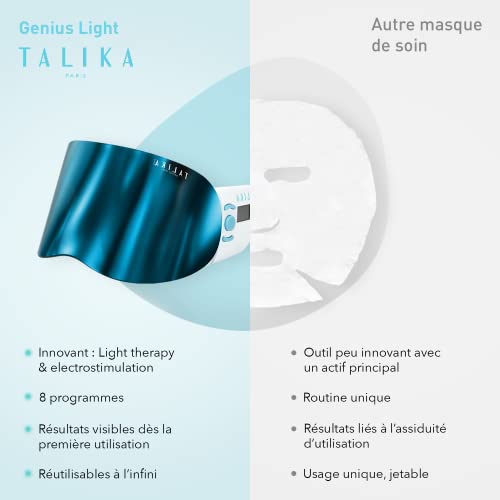 TALIKA - Genius Light - Lámpara de luminoterapia - Cuidado facial - 8 programas - Luz y electroestimulación