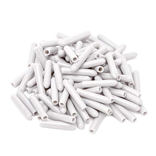 Tapas para Estante de Lavavajillas,100 Pack Universal Tapas Accesorios de Lavavajillas de PVC Puntas de Protección para Lavavajillas Cubierta de Dientes 1 Pulgada 3MM Diámetro Interior Blanco