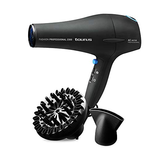 Taurus Fashion Professional 2300, Secador de 2200 W, motor AC profesional, 2 potencias, 3 temperaturas