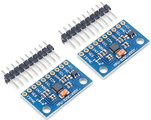 TECNOIOT 2pcs Gyro Sensor Mpu 9250 Magnetometer Accelerator 9-Axis Attitude SPI GY-9250