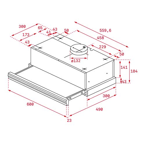 Teka Campana Extensible Modelo CNL 6415 Motor ECOPOWER 2+1 velocidades Negro