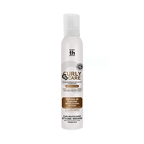 Thader TH Pharma Curly Care Espuma de Fijación Revitalizadora de Rizos, 200 ml