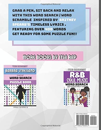 The Biggest Britney Spears Inspired Word Search: Activity and Puzzle Book