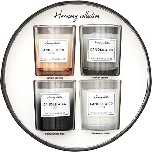 The Home Deco Factory - Juego de 4 velas perfumadas (5,9 cm)