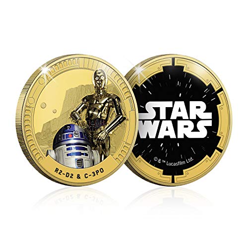 The Koin Club Regalos de Star Wars Episodio IV - VI Moneda de Oro Coleccionable - R2-D2 y C-3PO