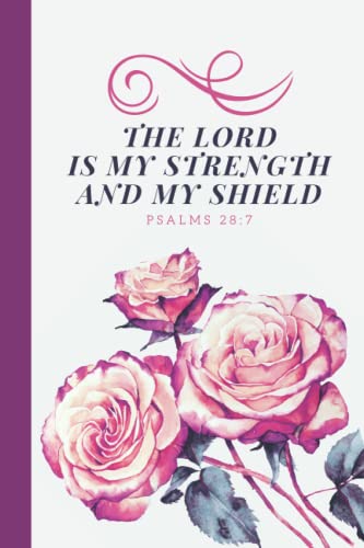 The Lord Is My Strength: 6x9 Password Book Cleverly Disguised With Beautiful Design / Christian Bible Quote - Purple Rose Floral / Discreet Internet ... Log-book / Alphabetical Tabs / Large Print