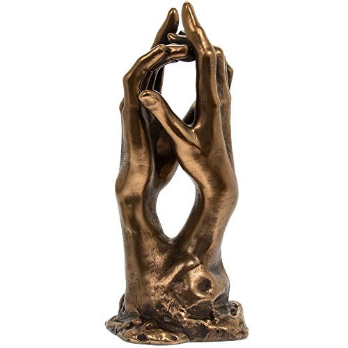 Thorne Antiques & Collectables Le Secret - Escultura de manos de bronce inspirada por Rodin