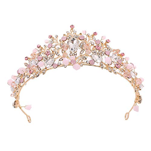 Tiara Corona de Cristal con Diadema de mujer Diamantes de imitación para Corona Nupcial Proms de Boda Desfiles Princesas Fiesta de Navidad de cumpleaños Regalo para niñas de 2 a 16 años
