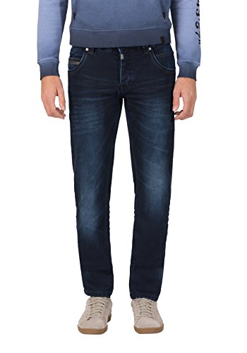 Timezone Regular RyanTZ Vaqueros Straight, Azul (Blue-Black Wash 3202), 38W x 32L para Hombre