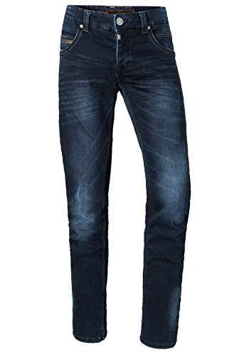 Timezone Regular RyanTZ Vaqueros Straight, Azul (Blue-Black Wash 3202), 38W x 32L para Hombre