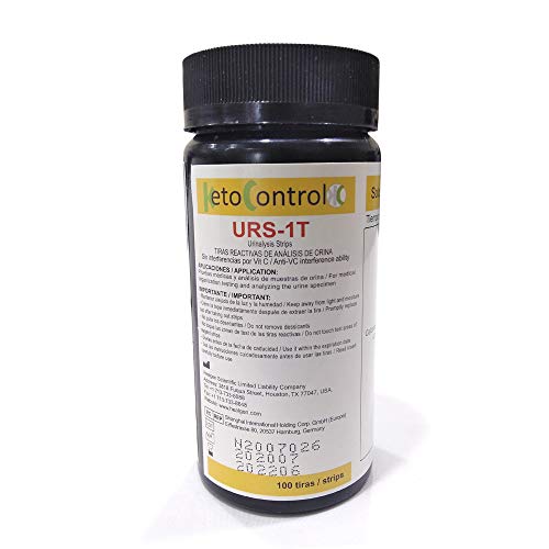 Tiras de Orina KetoControl - 100 tiras reactivas para medir las cetonas en orina