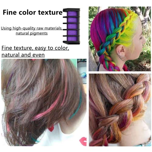 Tiza de Pelo, 10 colores temporales, para el pelo, para la decoración de fiestas de niños, decoración de vacaciones, cosplay