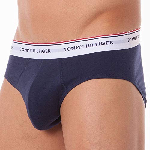 Tommy Hilfiger 3-Pack Cotton Briefs Calzoncillos, Multicolor (Multi/Peacoat 904), S (Pack de 3) para Hombre