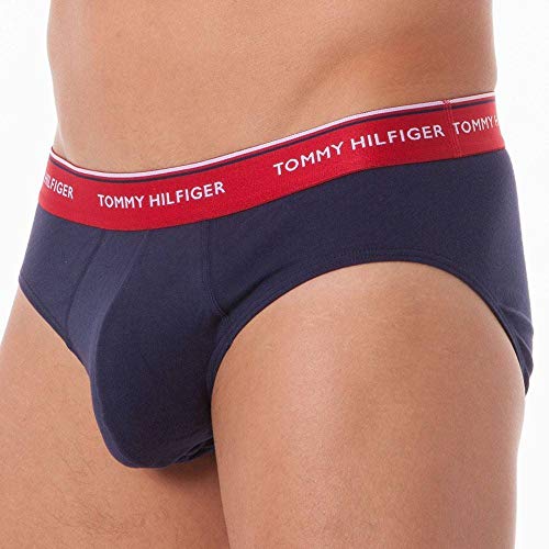 Tommy Hilfiger 3-Pack Cotton Briefs Calzoncillos, Multicolor (Multi/Peacoat 904), S (Pack de 3) para Hombre