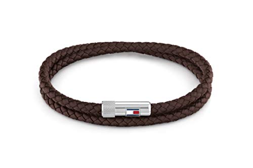 Tommy Hilfiger Brazalete en Piel de Doble Vuelta para Hombre