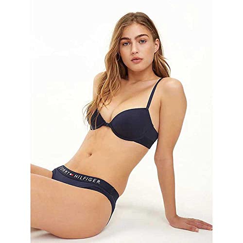 Tommy Hilfiger Briefs B Braguitas con Cintura Elástica y Logo, Azul (Navy Blazer), S para Mujer