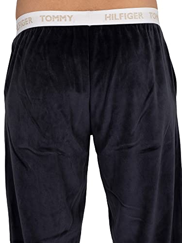 Tommy Hilfiger de los Hombres Pantalón de chándal de Terciopelo Lounge, Azul, S