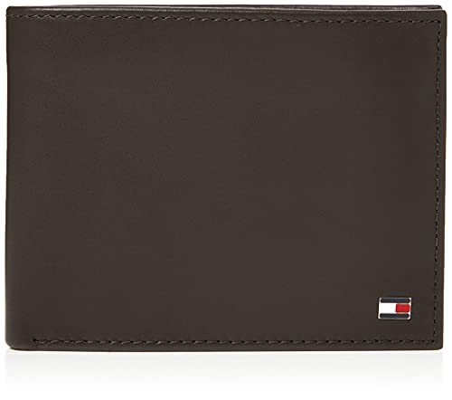 Tommy Hilfiger Eton CC Flap and Coin Pocket, Cartera Hombre^Mujer, Brown, OS