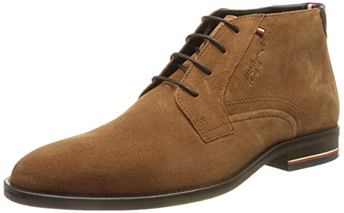 Tommy Hilfiger SIGNATURE HILFIGER - Botas de ante para hombre, color marrón