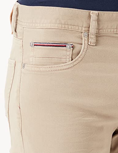 Tommy Hilfiger Slim Bleecker PSTR Color Denim Pantalones, Beige, 40W/32L para Hombre