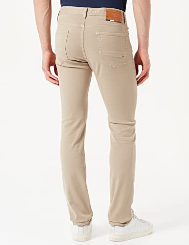 Tommy Hilfiger Slim Bleecker PSTR Color Denim Pantalones, Beige, 40W/32L para Hombre