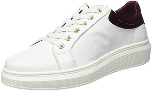 Tommy Hiliger S1285ABRINA 1A, Zapatillas Mujer, White/Decadent Chocolate, 37