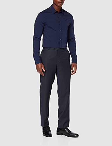 Tommy Jeans Original Stretch Camisa, Azul (Black Iris 002), X-Small para Hombre