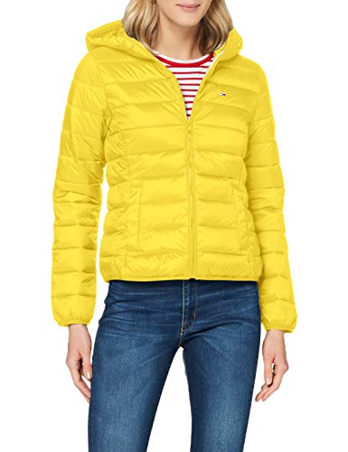 Tommy Jeans Tjw Hooded Quilted Zip Thru Chaqueta, Amarillo (Star Fruit Yellow), XL para Mujer
