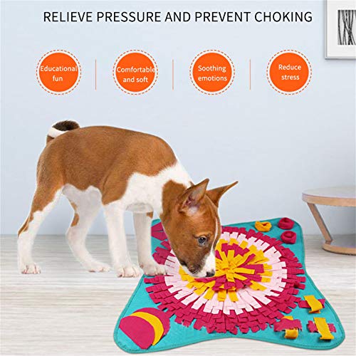 Tonsooze Snuffle Mat para Perros, Alfombra de Actividades para Mascotas, Alfombra Olfato Perro Mascotas Perros tapete de Entrenamiento Rompecabezas Juguetes de alimentaci¨®n Bowl£¨70cm¡Á70cm£© (Azul)