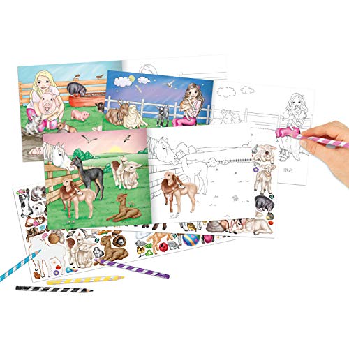 Top Model Miss Melody Colouring Book with Animals (0010409), Multicolor (DEPESCHE 1)